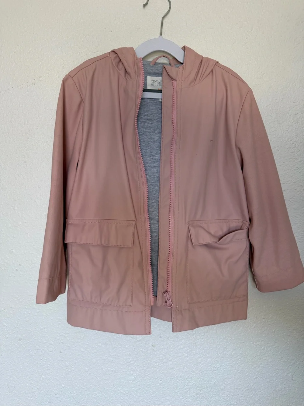 Gymboree Girls' Dusty Rose Hooded Zip Jacket side 5/6